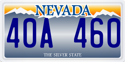 NV license plate 40A460