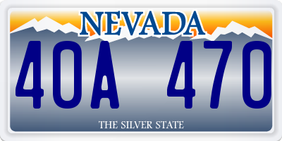 NV license plate 40A470