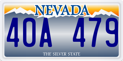 NV license plate 40A479