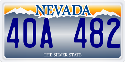 NV license plate 40A482