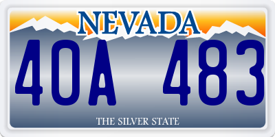 NV license plate 40A483