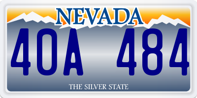NV license plate 40A484