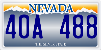 NV license plate 40A488