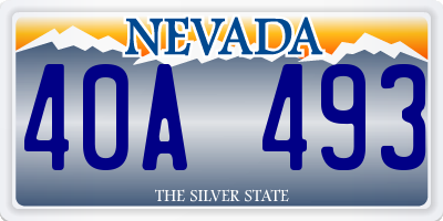 NV license plate 40A493