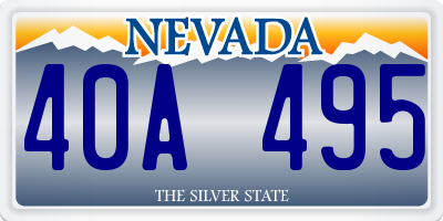 NV license plate 40A495