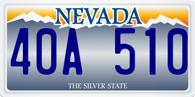 NV license plate 40A510