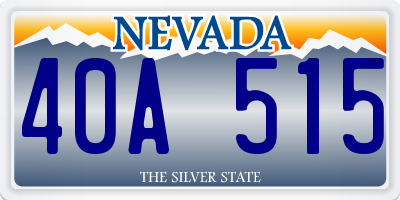 NV license plate 40A515