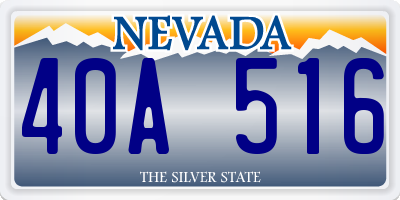 NV license plate 40A516