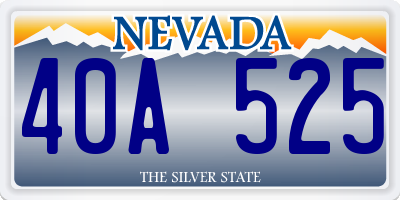 NV license plate 40A525