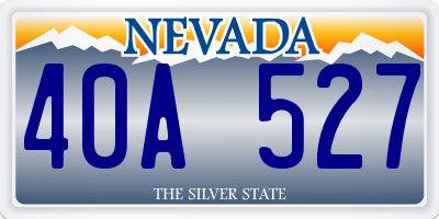 NV license plate 40A527