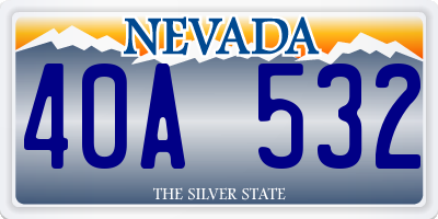NV license plate 40A532