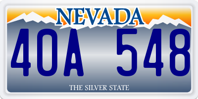 NV license plate 40A548