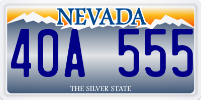 NV license plate 40A555