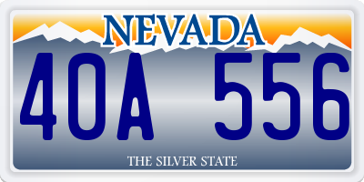NV license plate 40A556