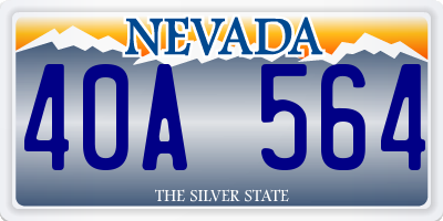 NV license plate 40A564