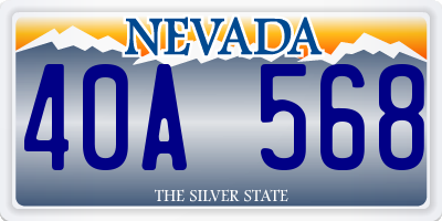 NV license plate 40A568