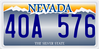NV license plate 40A576