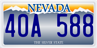 NV license plate 40A588