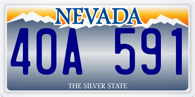 NV license plate 40A591