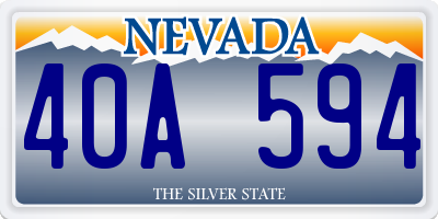 NV license plate 40A594