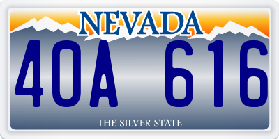 NV license plate 40A616