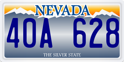 NV license plate 40A628