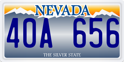 NV license plate 40A656