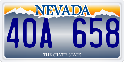 NV license plate 40A658