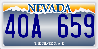 NV license plate 40A659