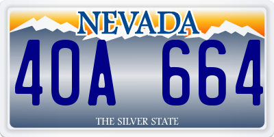 NV license plate 40A664