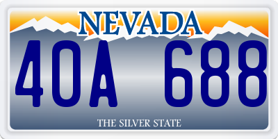 NV license plate 40A688