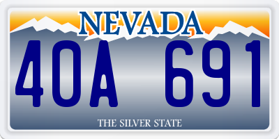 NV license plate 40A691