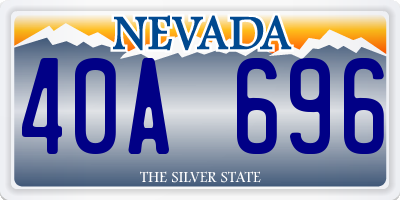 NV license plate 40A696