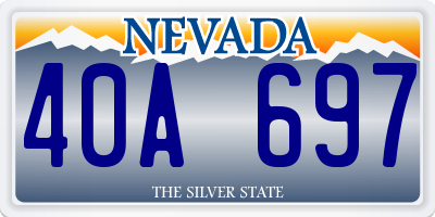 NV license plate 40A697