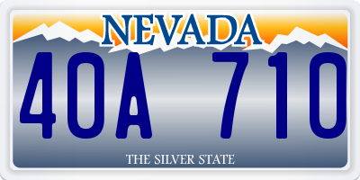 NV license plate 40A710