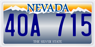 NV license plate 40A715