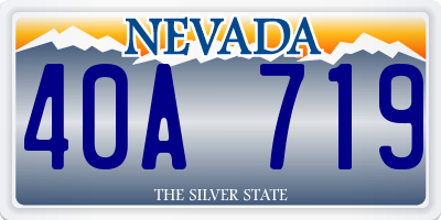 NV license plate 40A719