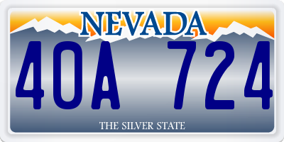 NV license plate 40A724