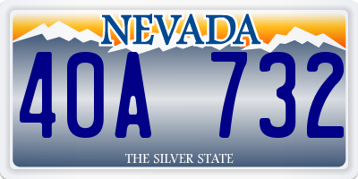 NV license plate 40A732