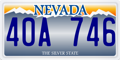 NV license plate 40A746