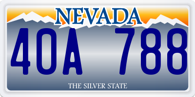 NV license plate 40A788