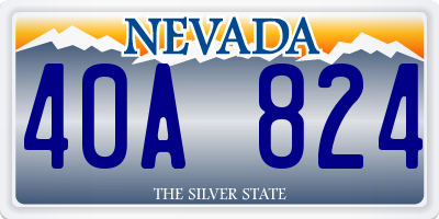 NV license plate 40A824