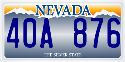 NV license plate 40A876