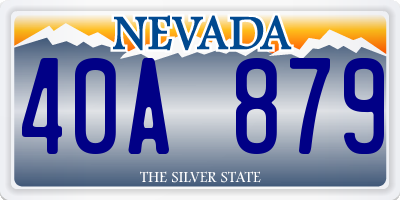 NV license plate 40A879