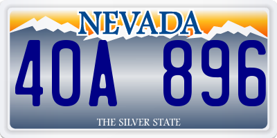 NV license plate 40A896