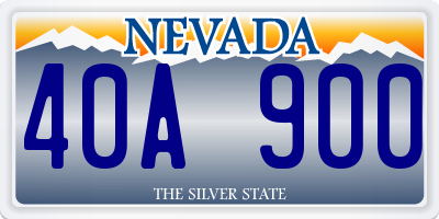 NV license plate 40A900