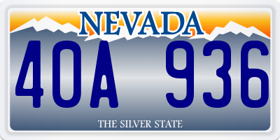 NV license plate 40A936