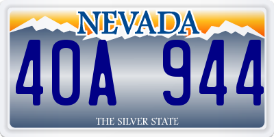 NV license plate 40A944