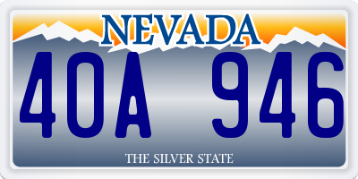 NV license plate 40A946