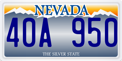 NV license plate 40A950